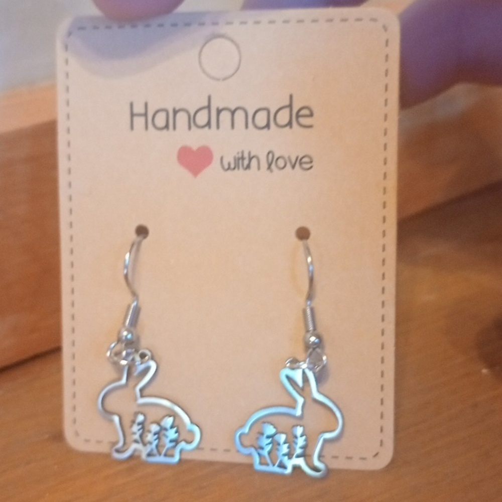 ♥️🐰 Individually $10 Or Bundle 3/$36 Handmade Bunny Silhouette For Easter - Picture 2 of 5